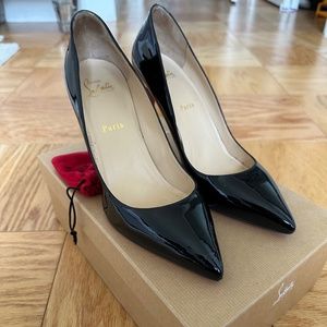 Christian Louboutin Black Patent Pigalle 85 Sz 40